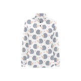Hedgehog Pattern Print Design 04 Women's Long Sleeve Polo Shirt