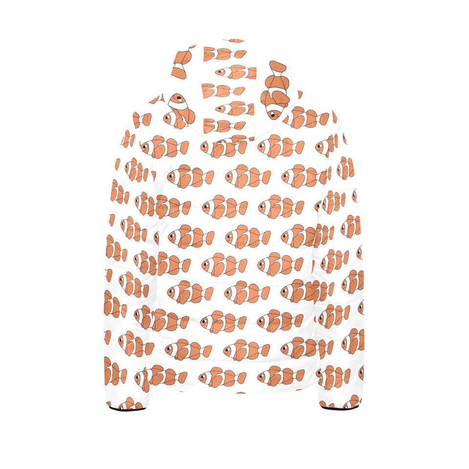 Clown Fish Pattern Print Design 05 Kids' Boys' Girls' Padded Hooded Jacket