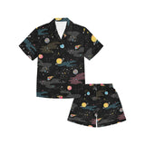 space pattern Kids' Boys' Girls' V-Neck Short Pajama Set