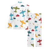 Airplane star cloud colorful Men's Long Pajama Set