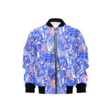 white bengal tigers pattern Kids' Boys' Girls' Bomber Jacket