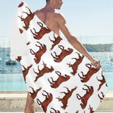 Horses running pattern background Beach Towel