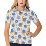 Snail Pattern Print Design 05 Women's All Over Print Polo Shirt