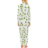 Sketch funny frog pattern Women's All Over Print Pajama Set