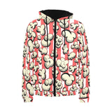 Popcorn Pattern Print Design 05 Men's Padded Hooded Jacket