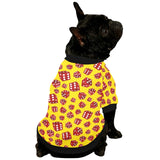 Dice Pattern Print Design 04 All Over Print Pet Dog Round Neck Fuzzy Shirt