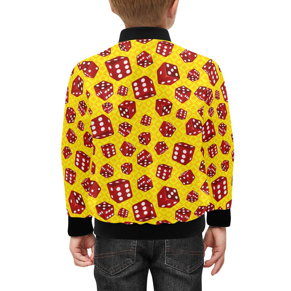 Dice Pattern Print Design 04 Kids' Boys' Girls' Bomber Jacket