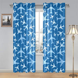 Airplane pattern in the sky Gauze Curtain