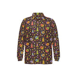 Snail Pattern Print Design 02 Men's Long Sleeve Polo Shirt