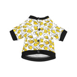 Beer design pattern All Over Print Pet Dog Round Neck Fuzzy Shirt