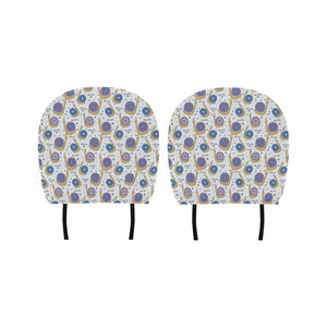 Snail Pattern Print Design 05 Car Headrest Cover