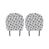 Snail Pattern Print Design 05 Car Headrest Cover