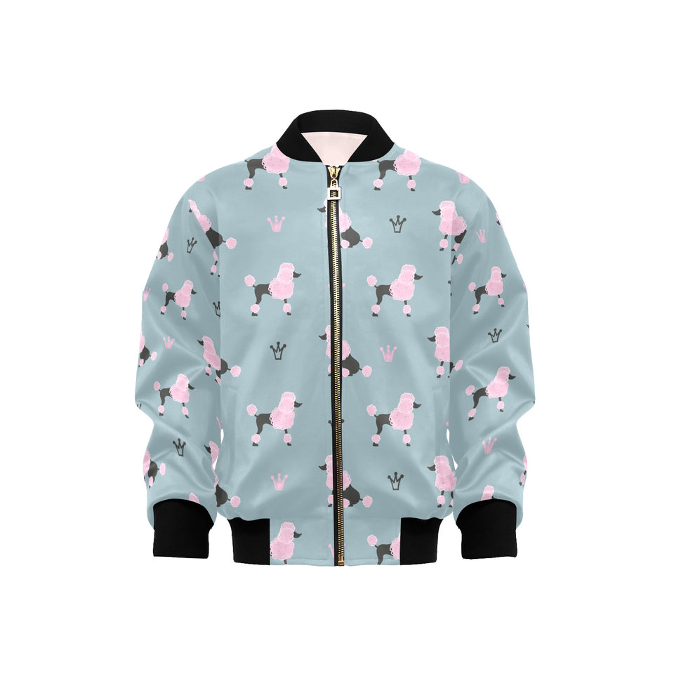 poodle dog pattern Kids' Boys' Girls' Bomber Jacket