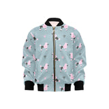 poodle dog pattern Kids' Boys' Girls' Bomber Jacket