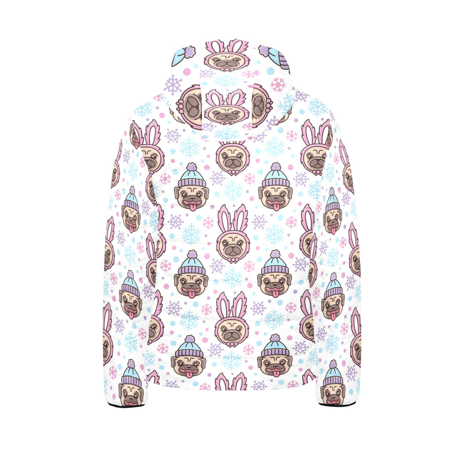 Cute pug hat rabbit costume pattern Kids' Boys' Girls' Padded Hooded Jacket