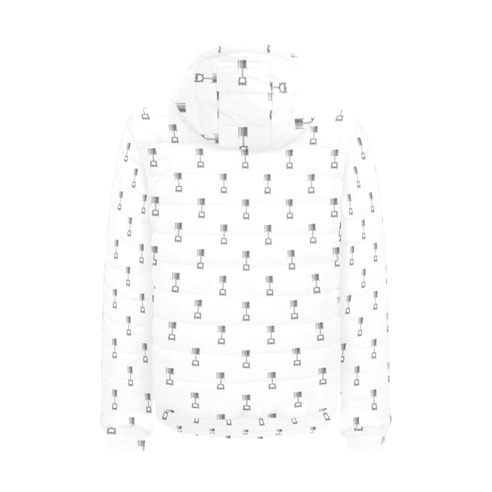 Engine Piston Background Pattern Print Design 01 Men's Padded Hooded Jacket