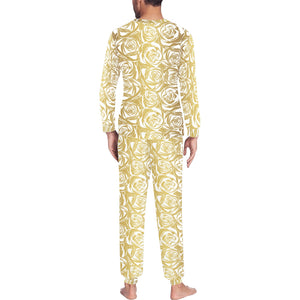 Rose Pattern Print Design 05 Men's All Over Print Pajama