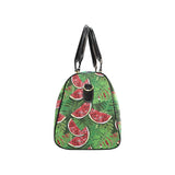 Watermelons tropical palm leaves pattern backgroun Travel Bag