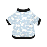 Cute polar bears Christmas decoration pattern All Over Print Pet Dog Round Neck Fuzzy Shirt