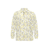 Tennis Pattern Print Design 02 Men's Long Sleeve Polo Shirt