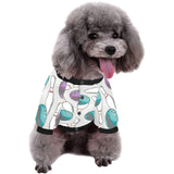 Bowling ball and pin gray background All Over Print Pet Dog Round Neck Fuzzy Shirt