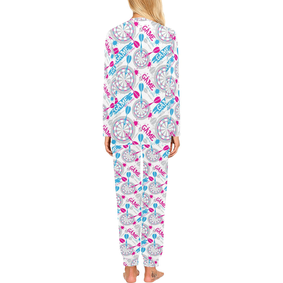Darts Pattern Print Design 01 Women's All Over Print Pajama Set