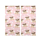 Cute unicorn pug pattern Gauze Curtain