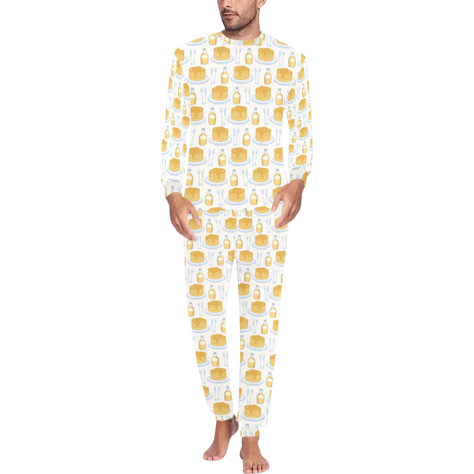 Pancake Pattern Print Design 05 Men's All Over Print Pajama
