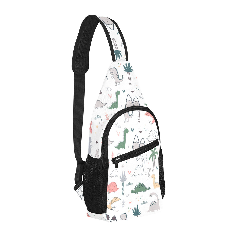 Cute cartoon dinosaurs tree pattern All Over Print Chest Bag