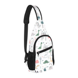 Cute cartoon dinosaurs tree pattern All Over Print Chest Bag