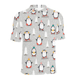 Cute Penguin christmas pattern Men's All Over Print Polo Shirt