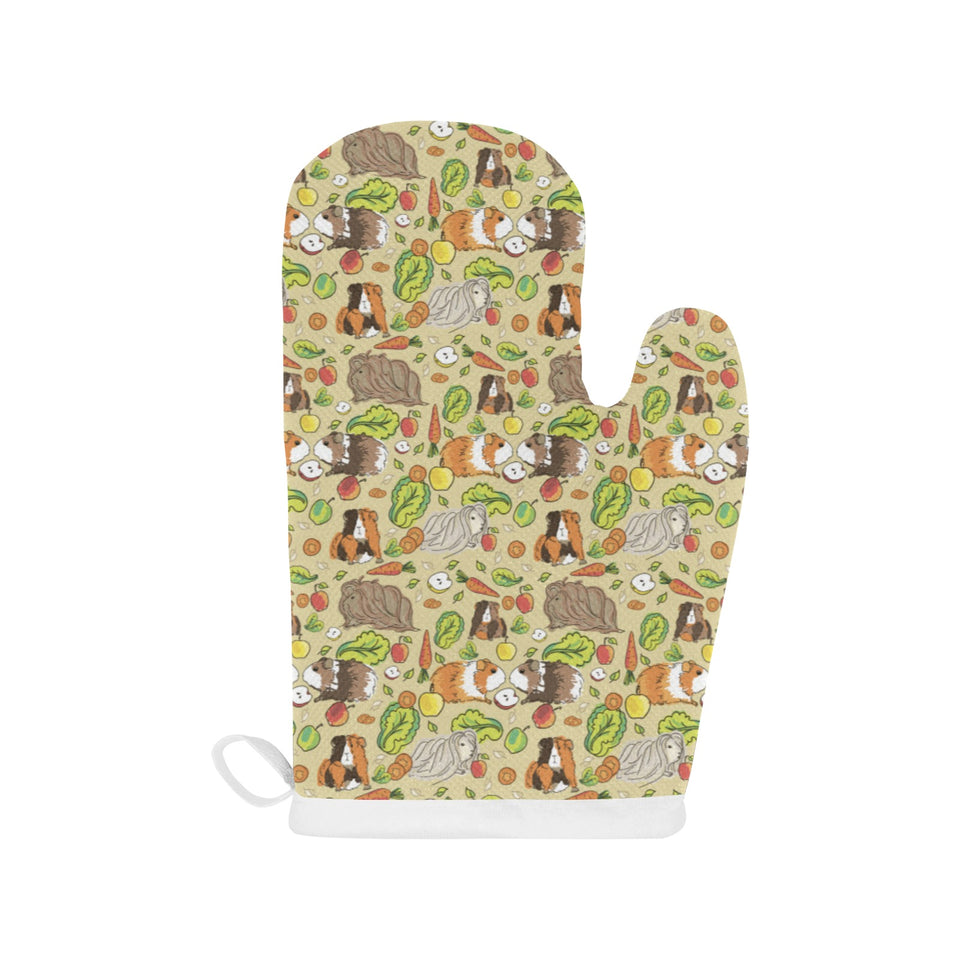 Guinea Pig Pattern Print Design 04 Heat Resistant Oven Mitts