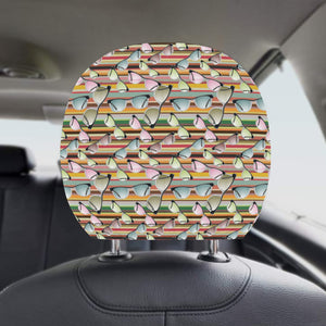 Sun Glasses Pattern Print Design 02 Car Headrest Cover