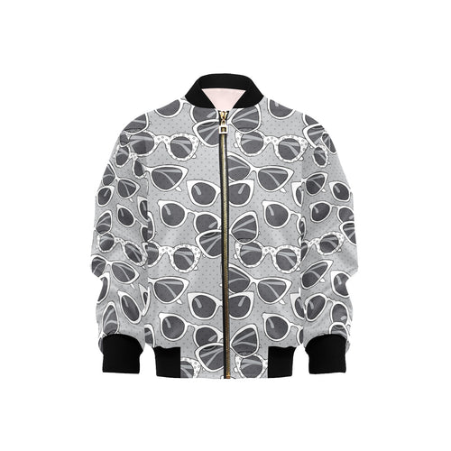 Sun Glasses Pattern Print Design 04 Kids' Boys' Girls' Bomber Jacket