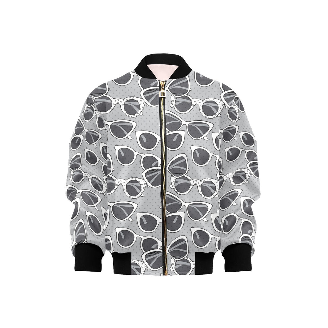 Sun Glasses Pattern Print Design 04 Kids' Boys' Girls' Bomber Jacket