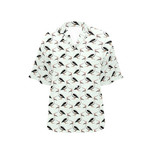 Pelican Pattern Print Design 02 Women's All Over Print Hawaiian Shirt