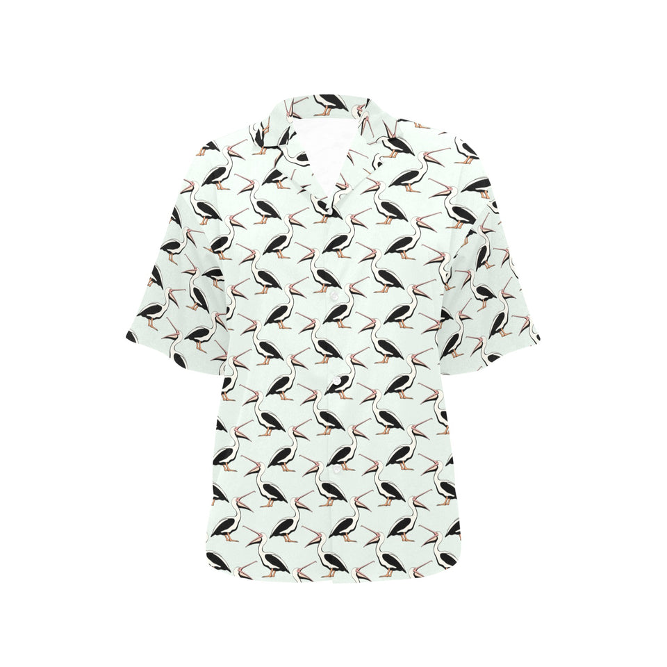 Pelican Pattern Print Design 02 Women's All Over Print Hawaiian Shirt