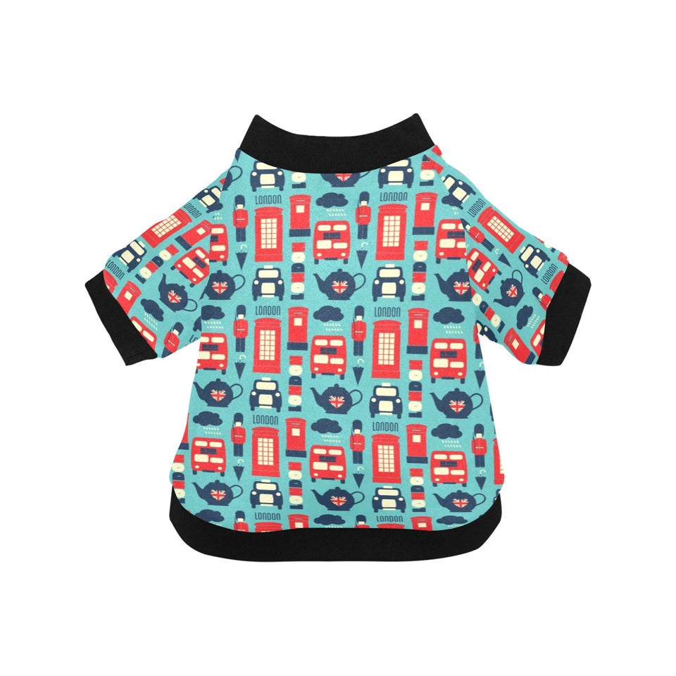 British Pattern Print Design 04 All Over Print Pet Dog Round Neck Fuzzy Shirt