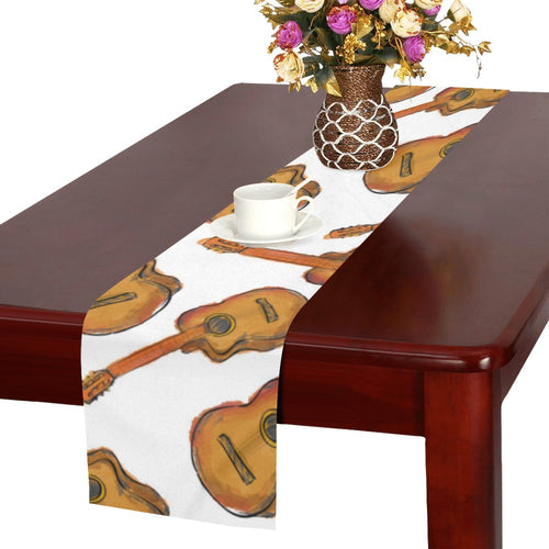 Paint Guitar Pattern Table Runner