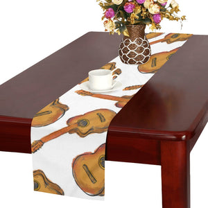 Paint Guitar Pattern Table Runner