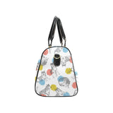 Siberian husky and colorful circle pattern Travel Bag