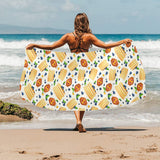 Pancake Pattern Print Design 02 Beach Towel