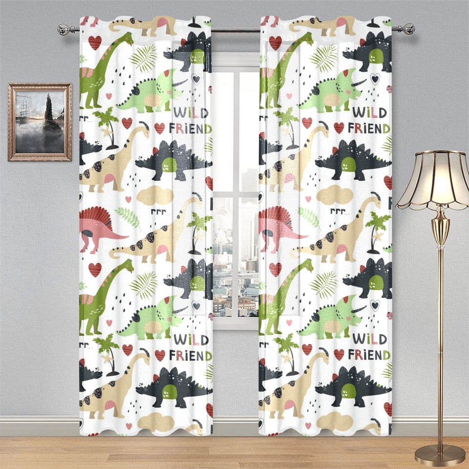 Cute dinosaurs pattern Gauze Curtain
