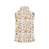 Giraffe Pattern Print Design 04 Men's Padded Vest