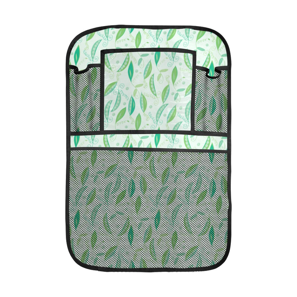Green Peas Pattern Print Design 01 Car Seat Back Organizer