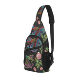 Dragons flower pattern All Over Print Chest Bag