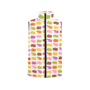 Hippopotamus Pattern Print Design 01 Men's Padded Vest