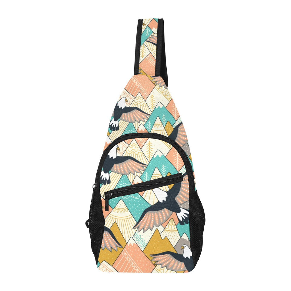 Eagle Pattern Print Design 02 All Over Print Chest Bag