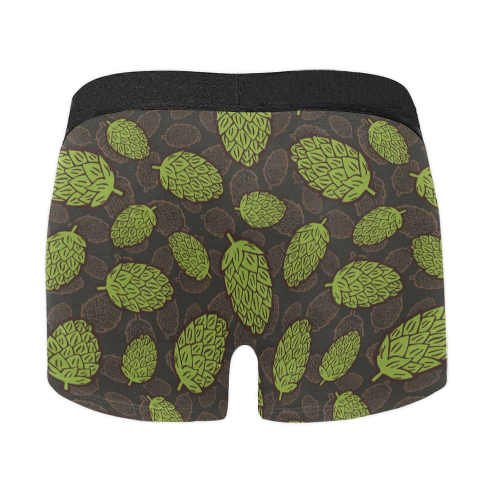 Hop pattern black background Men's All Over Print Boxer Briefs Men's Underwear