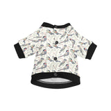 Pigeon Pattern Print Design 04 All Over Print Pet Dog Round Neck Fuzzy Shirt